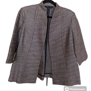 Ming Wang striped open front blazer sz MP